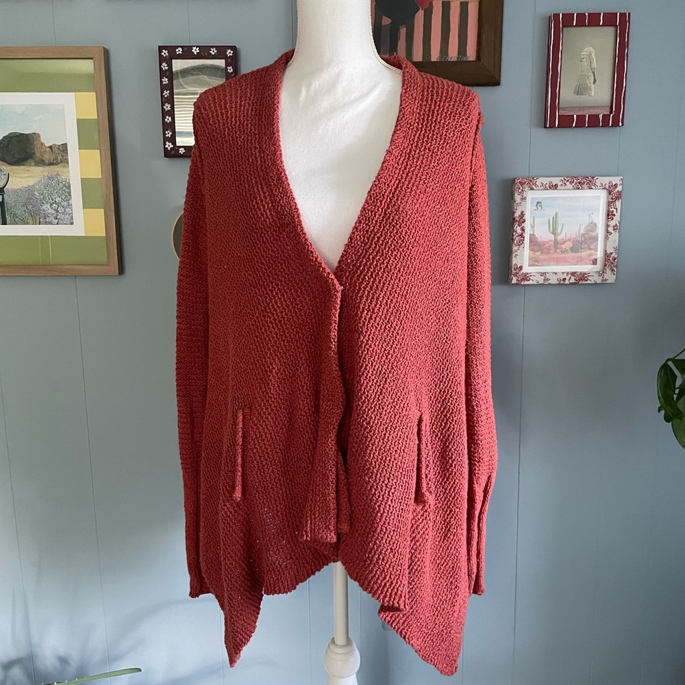 Free People Red Knit Sweater